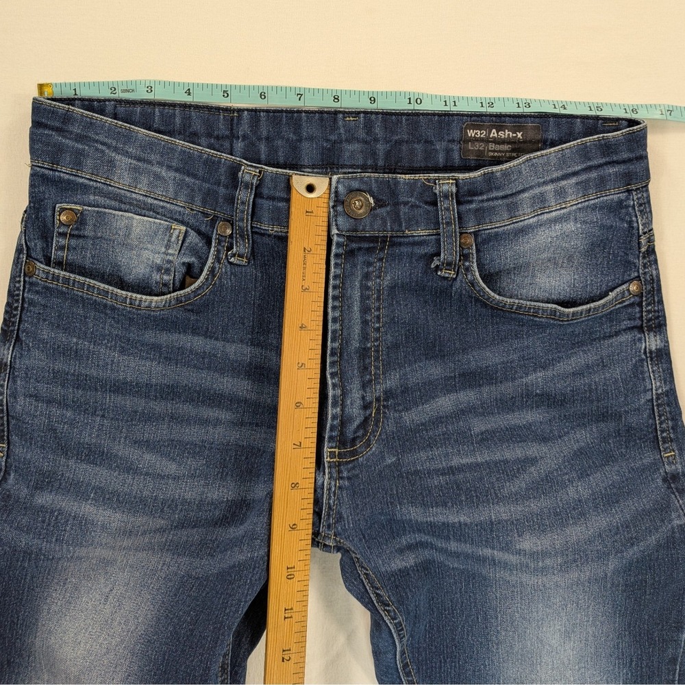 Buffalo David Bitton Jeans Mens 32 Dark Wash Ash-X Basic Skinny Stretch Premium - Picture 8 of 10